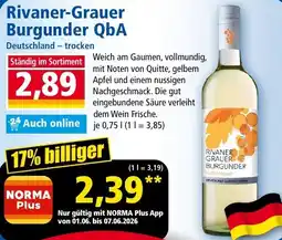 Norma Rivaner-Grauer Burgunder QbA Angebot