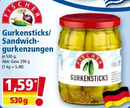 Norma FISCHER Gurkensticks/ Sandwichgurkenzungen Angebot