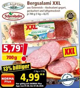 Norma ST. ALPINE Bergsalami XXL Angebot