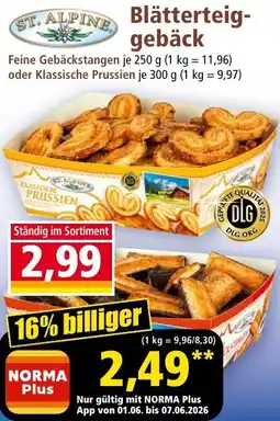 Norma ST. ALPINE Blätterteiggebäck Angebot