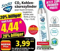 Norma Soda surf CO2 Kohlensäurezylinder Angebot