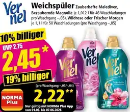 Norma Vernel Weichspüler Angebot