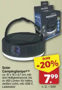 Famila Nord West Solar Campinglampe Angebot