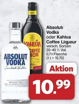 Famila Nord West Absolut Vodka oder Kahlua Coffee Liqueur Angebot