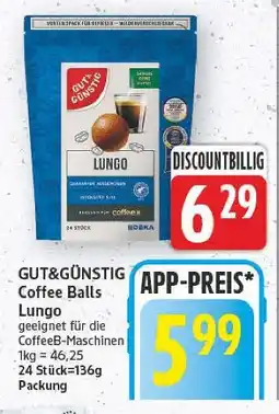 E-Center Gut&günstig coffee balls lungo Angebot
