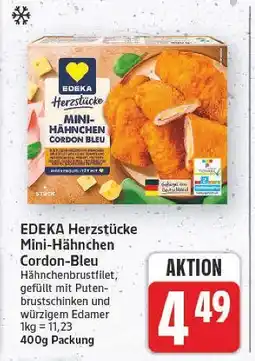 E-Center Edeka herzstücke mini-hähnchen cordon-bleu Angebot