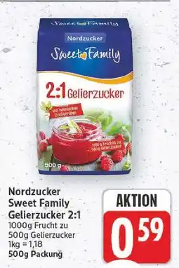 E-Center Nordzucker sweet family gelierzucker 2:1 Angebot