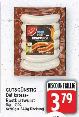 E-Center Gut&günstig delikatess-rostbratwurst Angebot