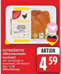 E-Center Gut&günstig hähnchensteaks mariniert Angebot