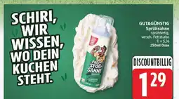 E-Center Gut&günstig sprühfertige sprühsahne Angebot