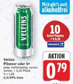E-Center Veltins pilsener oder v+ Angebot