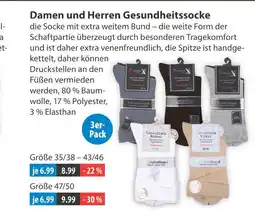 V Markt Damen und herren gesundheitssocke größe 35/38 - 43/46 Angebot