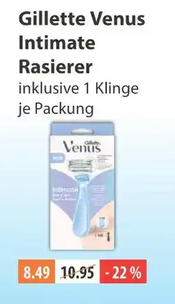 V Markt Gillette venus intimate rasierer Angebot