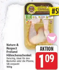 E-Center Nature & respect freiland hähnchenschenkel Angebot