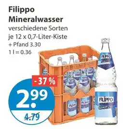 V Markt Filippo mineralwasser Angebot