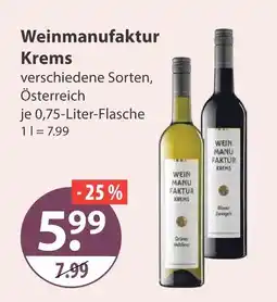 V Markt Weinmanufaktur krems grüner veltliner Angebot