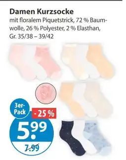 V Markt Damen kurzsocke Angebot