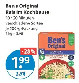 V Markt Ben's original reis im kochbeutel Angebot