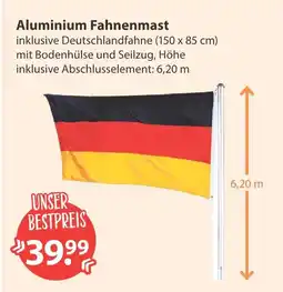 V Markt Aluminium fahnenmast Angebot