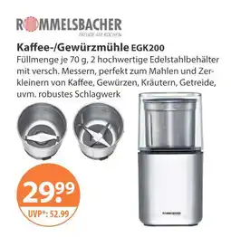V Markt Rommelsbacher kaffee-/gewürzmühle egk200 Angebot