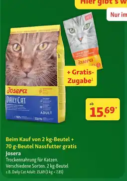 Fressnapf Josera trockenfutter für katzen Angebot
