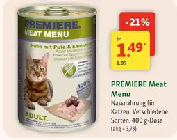 Fressnapf Premiere meat menu Angebot