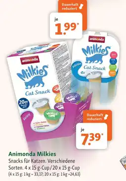 Fressnapf Animonda milkies cat snack 4 x 15 g Angebot