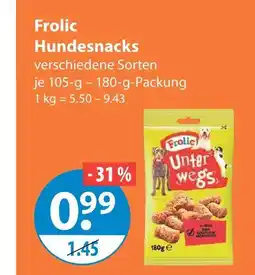 V Markt Frolic hundesnacks Angebot