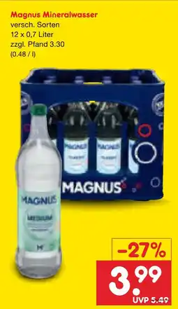 Netto Marken-Discount Magnus mineralwasser Angebot