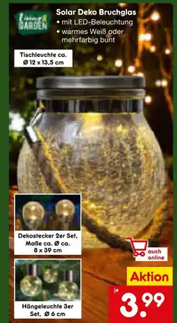 Netto Marken-Discount Solar deko bruchglas Angebot