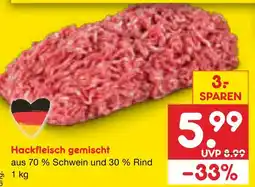 Netto Marken-Discount Hackfleisch gemischt Angebot