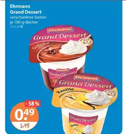 V Markt Ehrmann grand dessert schoko Angebot