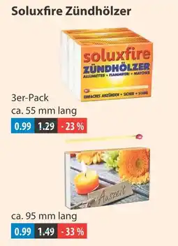 V Markt Soluxfire zündhölzer ca. 55 mm lang Angebot