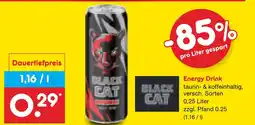 Netto Marken-Discount Black cat energy drink Angebot