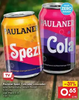 Netto Marken-Discount Paulaner spezi cola Angebot