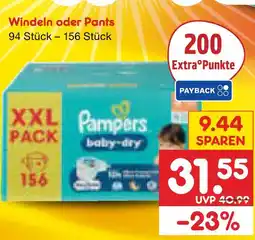 Netto Marken-Discount Pampers baby-dry windeln oder pants Angebot