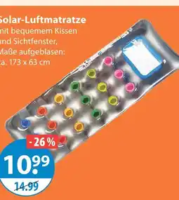 V Markt Solar-luftmatratze Angebot