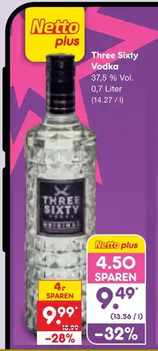 Netto Marken-Discount Three sixty vodka Angebot