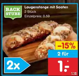 Netto Marken-Discount Backstube laugenstange mit saaten Angebot