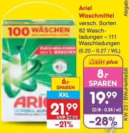 Netto Marken-Discount Ariel waschmittel xxl Angebot
