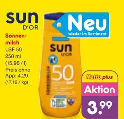 Netto Marken-Discount Sun d'or sonnenmilch lsf 50 Angebot