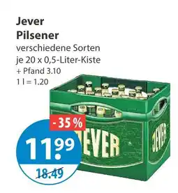 V Markt Jever pilsener Angebot