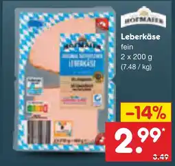 Netto Marken-Discount Leberkäse fein Angebot