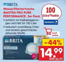 Netto Marken-Discount Brita wasserfilterkartusche maxtra pro pure performance Angebot