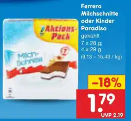 Netto Marken-Discount Ferrero milchschnitte Angebot