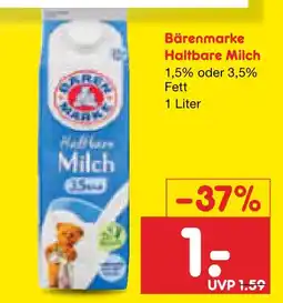 Netto Marken-Discount Bärenmarke haltbare milch 1,5% fett Angebot