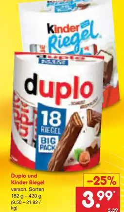 Netto Marken-Discount Duplo und kinder riegel Angebot