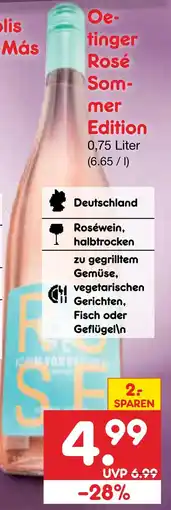 Netto Marken-Discount Oettinger rosé sommer edition Angebot