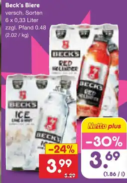 Netto Marken-Discount Beck's biere Angebot