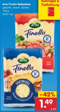 Netto Marken-Discount Arla finello reibekäse Angebot
